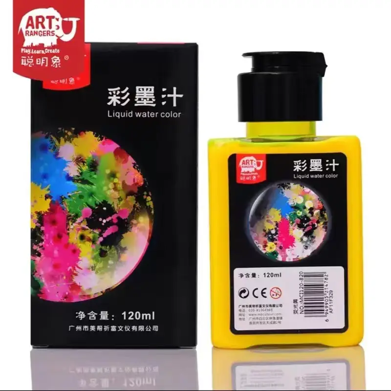 Smart Elephant Color Ink Set Watercolor Chinese Painting for Beginners Finger Painting Washable Ink Paints for Art Painting