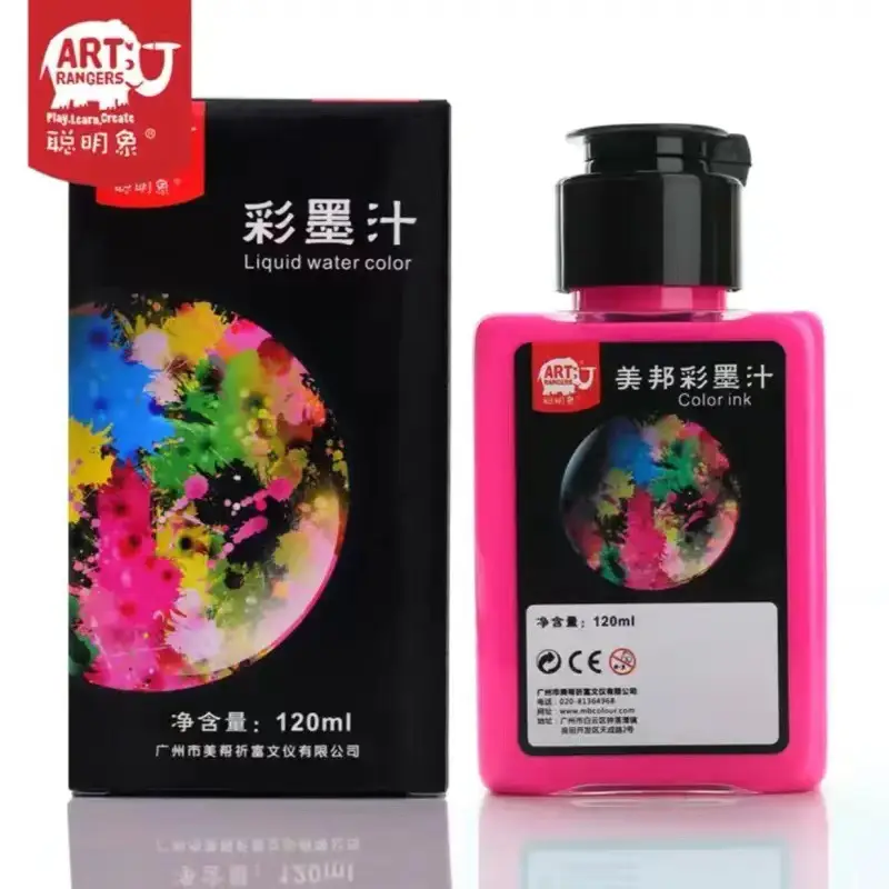 Smart Elephant Color Ink Set Watercolor Chinese Painting for Beginners Finger Painting Washable Ink Paints for Art Painting