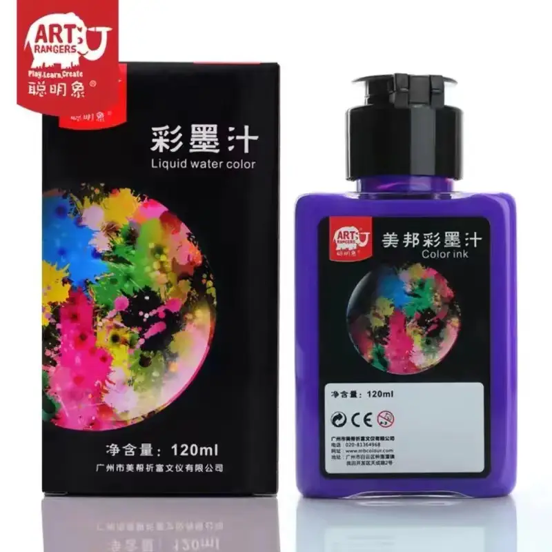 Smart Elephant Color Ink Set Watercolor Chinese Painting for Beginners Finger Painting Washable Ink Paints for Art Painting