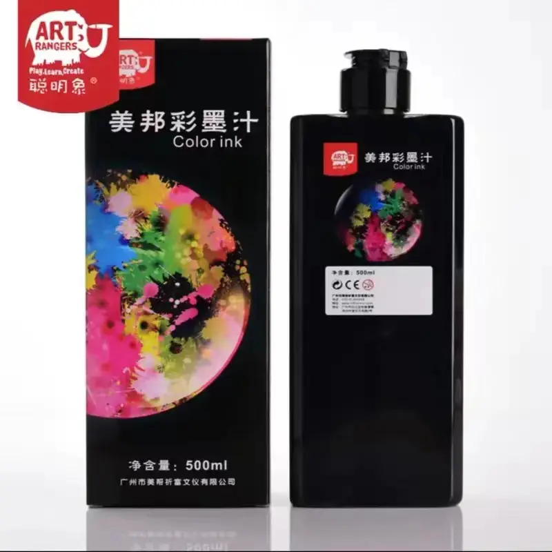 Smart Elephant Color Ink Set Watercolor Chinese Painting for Beginners Finger Painting Washable Ink Paints for Art Painting