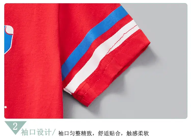 2025 Red Cartoon Print Kids T-Shirt Cotton Summer — feature 10