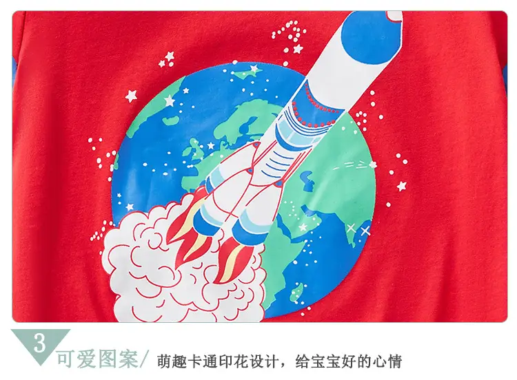 2025 Red Cartoon Print Kids T-Shirt Cotton Summer — feature 11