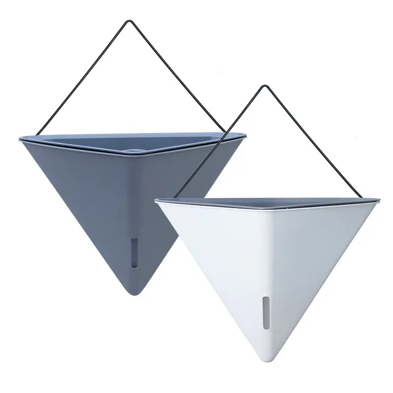 Cross-Border Specially Designed for Oulinze Plastic Wall-Mounted Flower Pots, Household Self-Watering, Self-Absorbing Pots, Gardening Simple Lazy Flower Pots