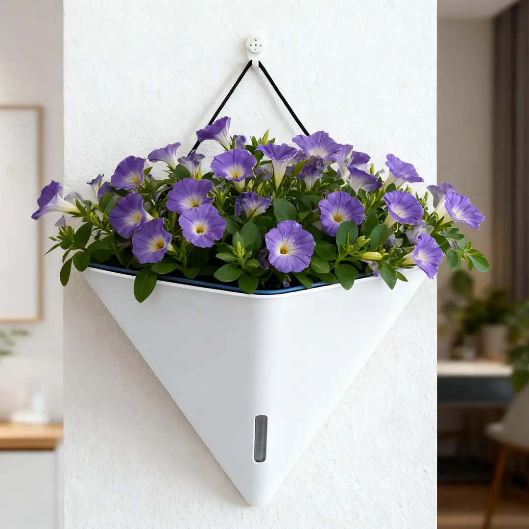 Cross-Border Specially Designed for Oulinze Plastic Wall-Mounted Flower Pots, Household Self-Watering, Self-Absorbing Pots, Gardening Simple Lazy Flower Pots — feature 11