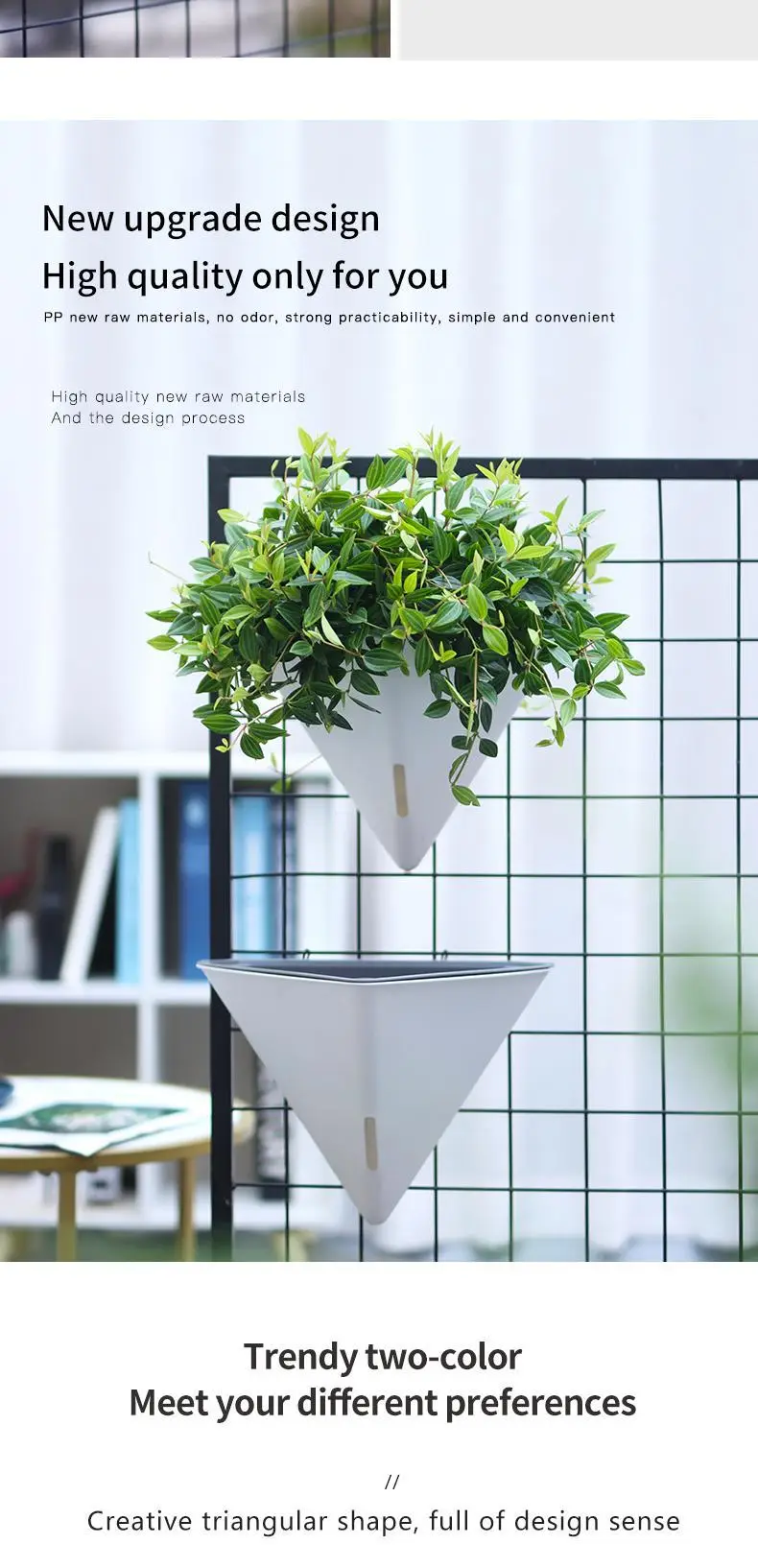 Cross-Border Specially Designed for Oulinze Plastic Wall-Mounted Flower Pots, Household Self-Watering, Self-Absorbing Pots, Gardening Simple Lazy Flower Pots — feature 17