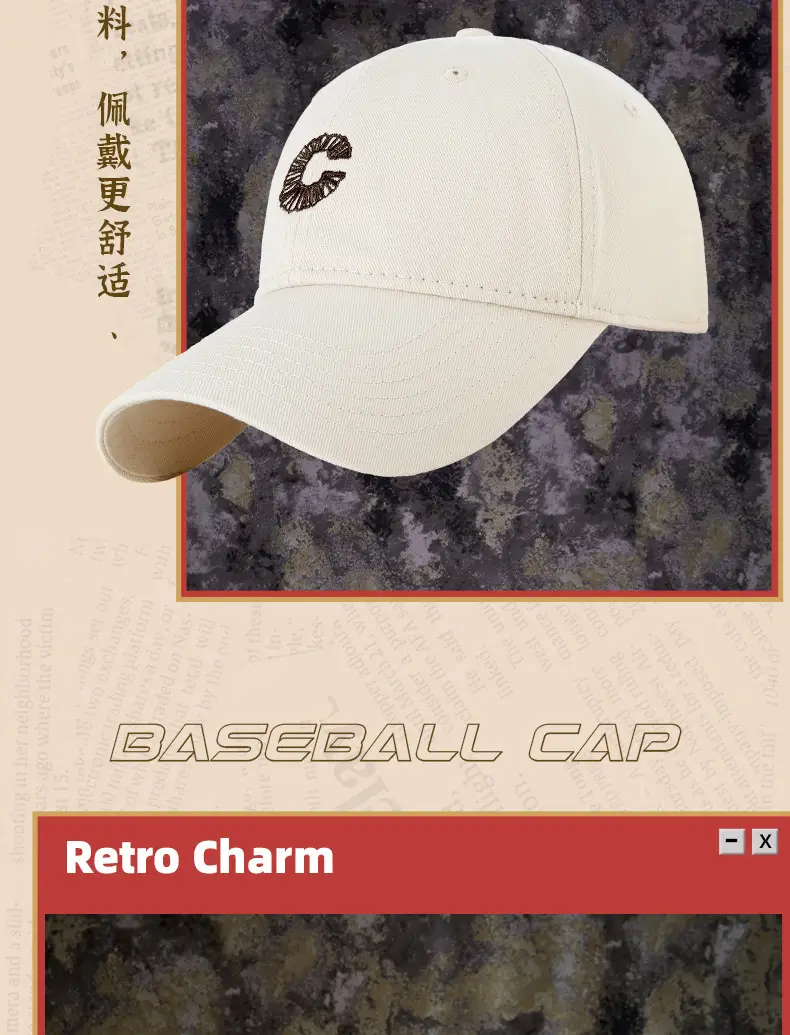 Women's Navy Blue Vintage Embroidered Baseball Cap — feature 13