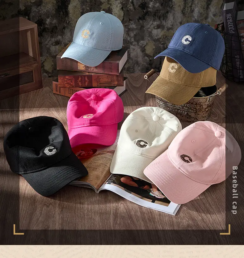 Women's Navy Blue Vintage Embroidered Baseball Cap — feature 7