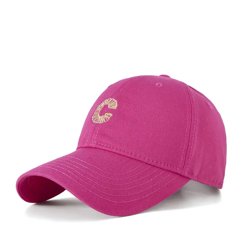Women's Navy Blue Vintage Embroidered Baseball Cap - Image 3