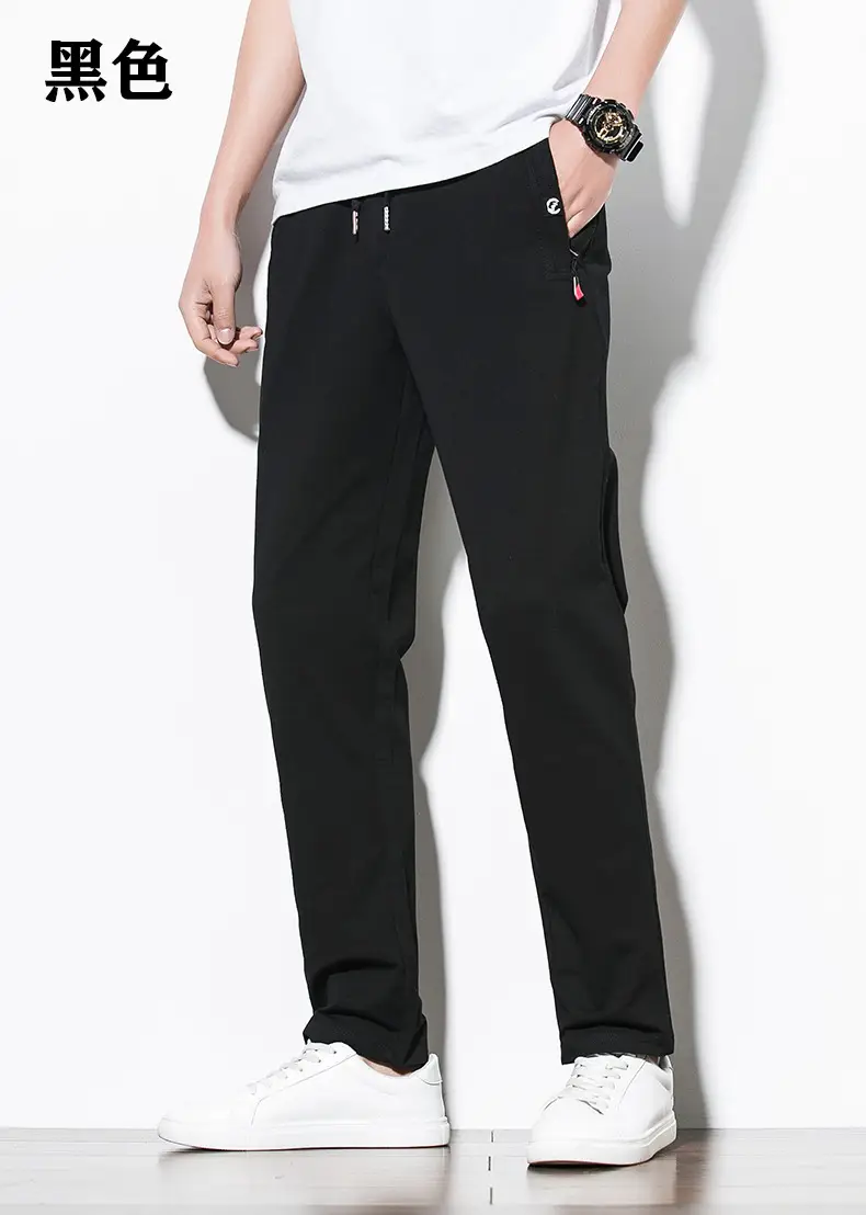 Sports Pants Men's Spring and Autumn New Pure Cotton Men's Casual Pants Student Thin Knitted Pants Men's Summer Men's Sweatpants — feature 16