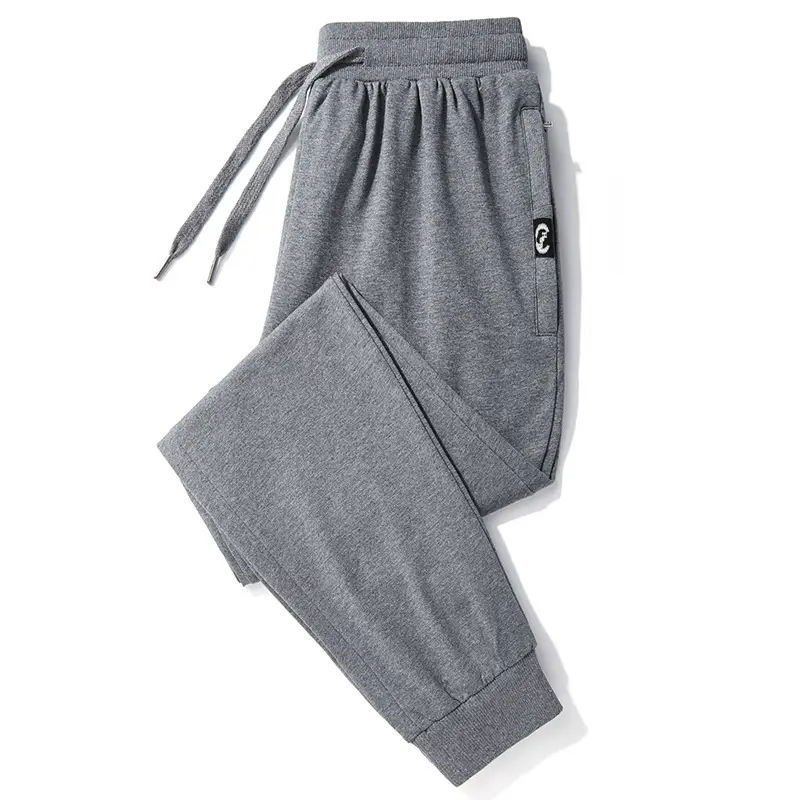 Sports Pants Men's Spring and Autumn New Pure Cotton Men's Casual Pants Student Thin Knitted Pants Men's Summer Men's Sweatpants