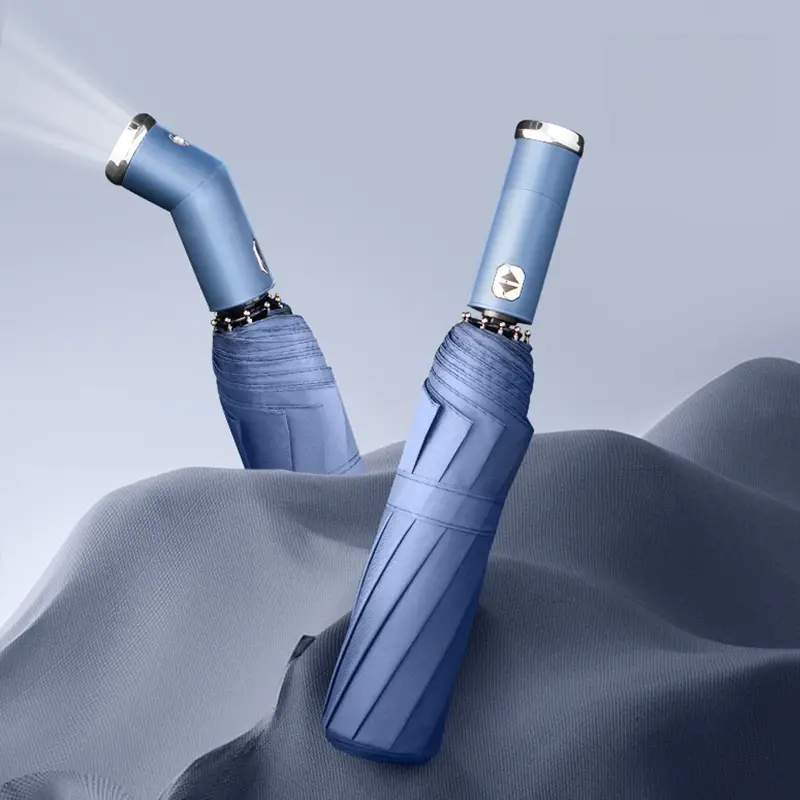 Adjustable Rotating LED Umbrella for Rain & Wind - Image 5