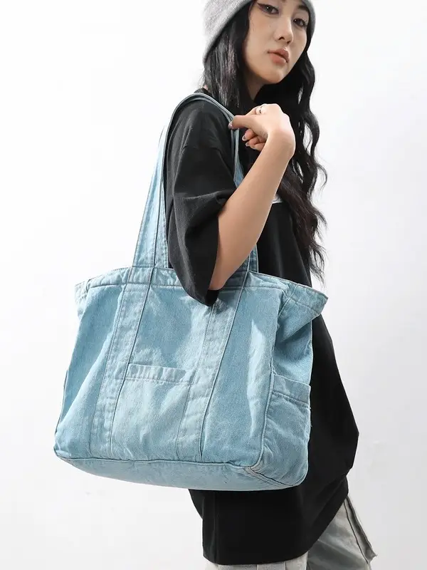 Women's Large Capacity Denim Shoulder Bag 2024 - Image 5