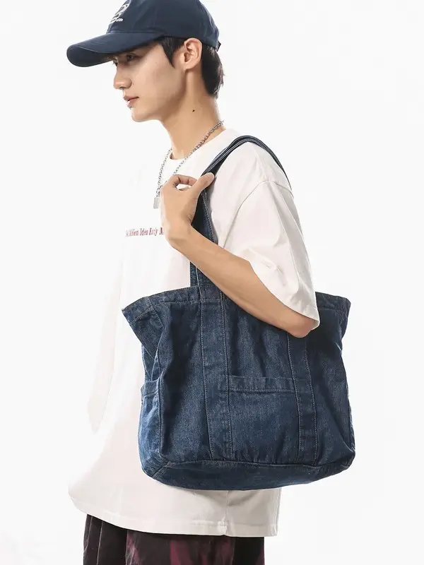 Women's Large Capacity Denim Shoulder Bag 2024 - Image 6