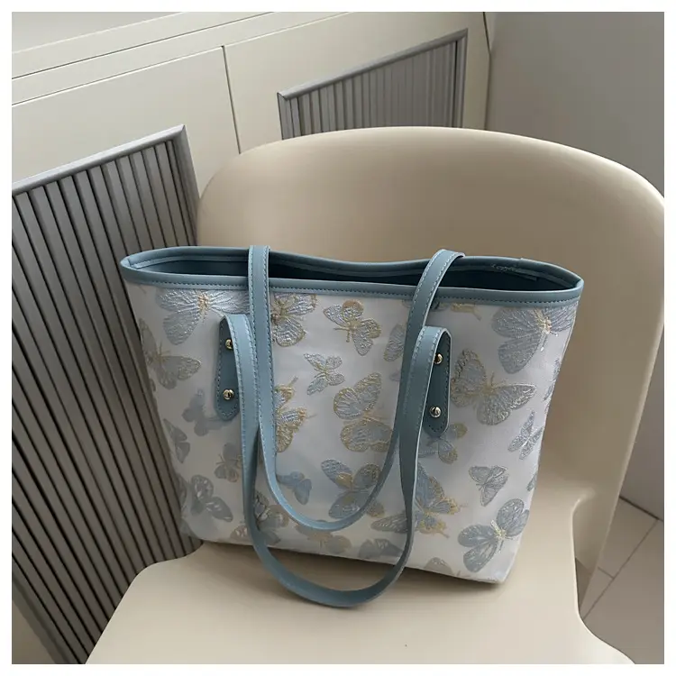 Women Butterfly Printed Large Capacity Shoulder Bag 2024 - Image 3