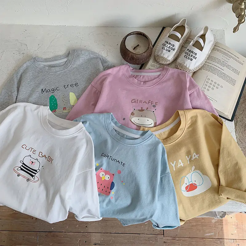 Children's Long Sleeve T-Shirt White Cotton Spring 2024 - Image 6