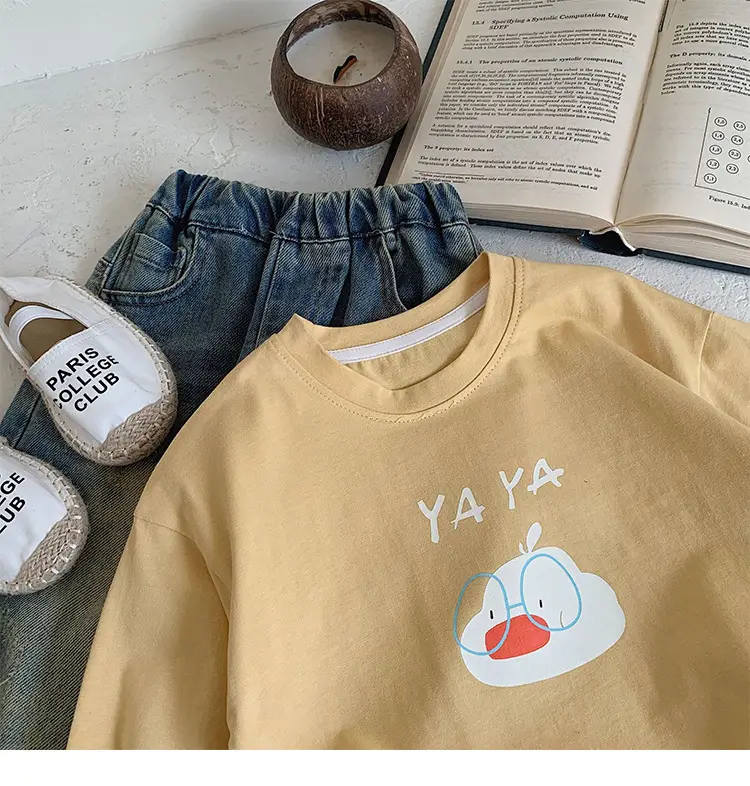 Children's Long Sleeve T-Shirt White Cotton Spring 2024 — feature 13