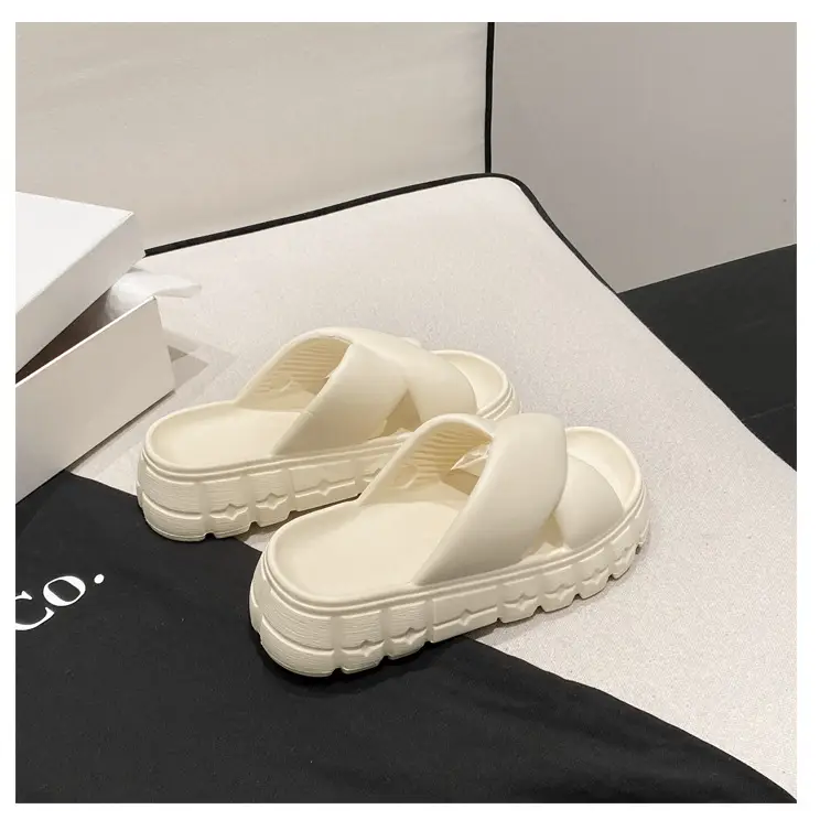 Thick-soled slippers women's Korean-style Instagram-style flat cross-strap indoor fashionable EVA soft-soled casual sandals and slippers — feature 31
