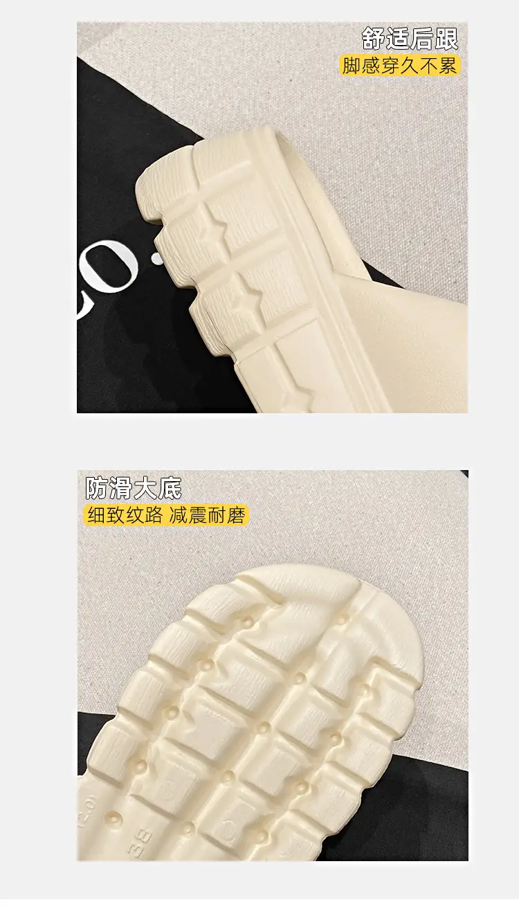 Thick-soled slippers women's Korean-style Instagram-style flat cross-strap indoor fashionable EVA soft-soled casual sandals and slippers — feature 9