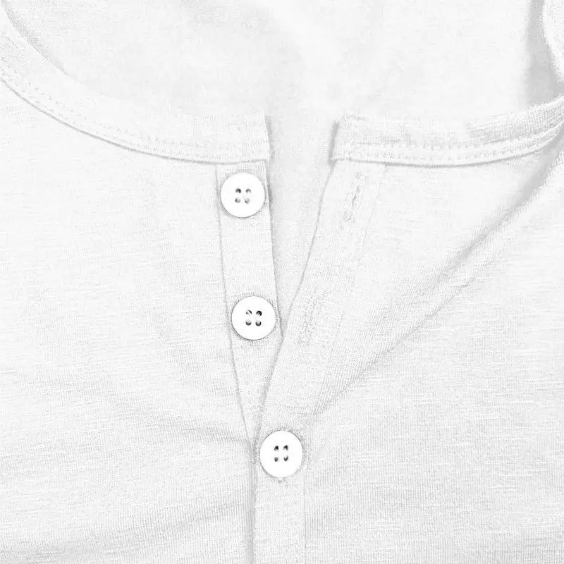 Men's Blue Bamboo Henley T-Shirt Short Sleeve — feature 8