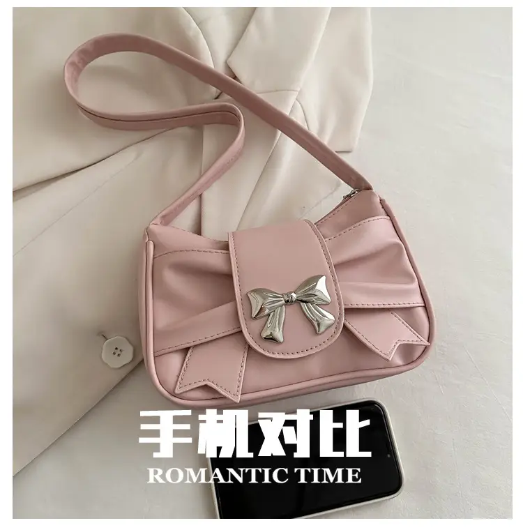 White Bow Underarm Bag for Women Summer 2024 — feature 2