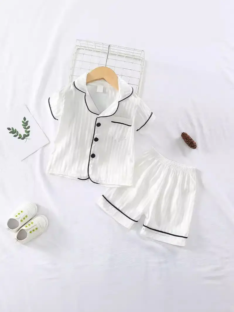 Pink Striped Baby Pajamas Set with Shoes - Image 6