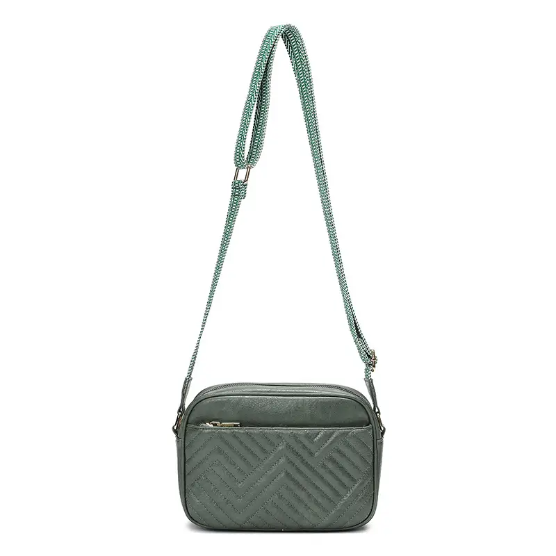 Green Diagonal Niche One Shoulder Bag