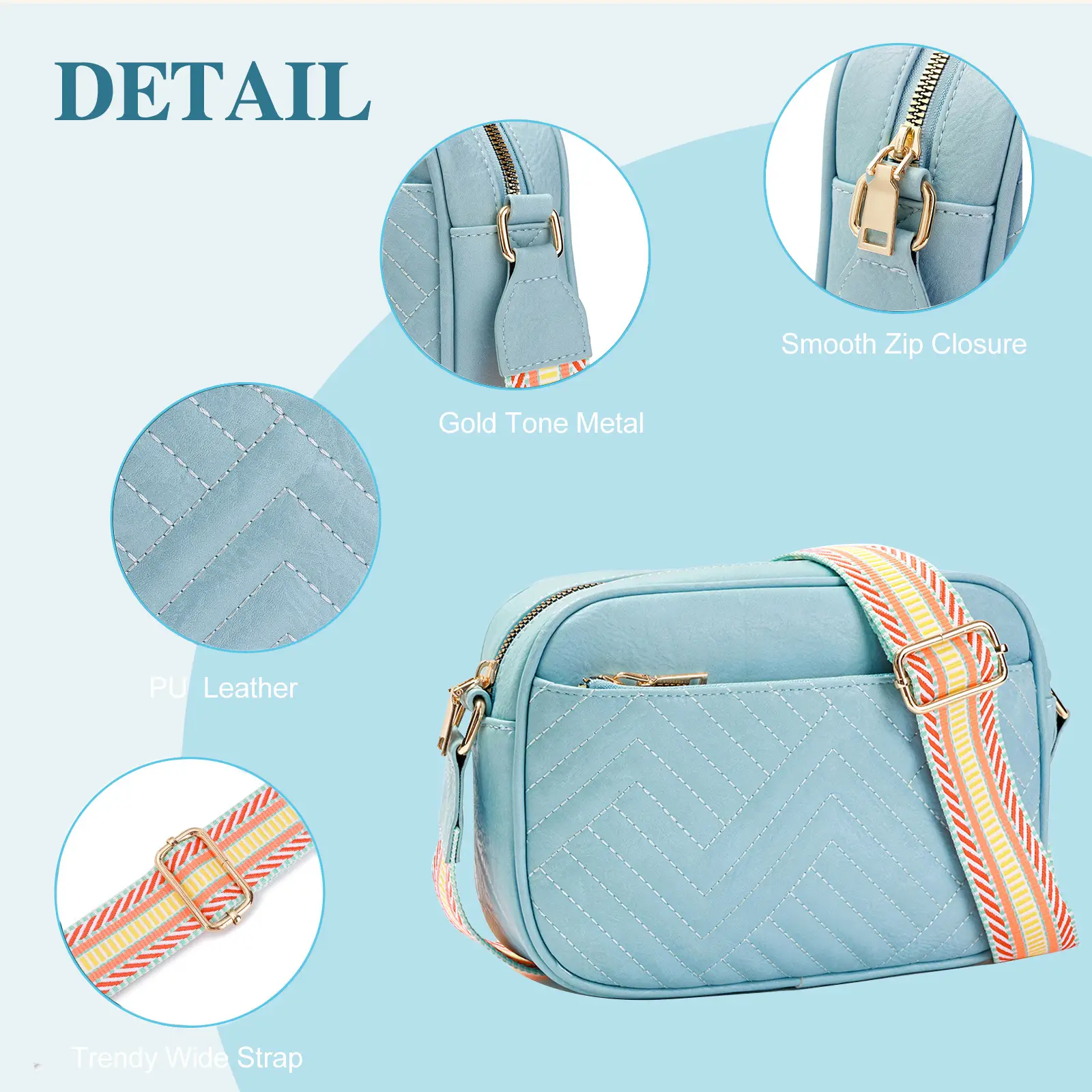 Green Diagonal Niche One Shoulder Bag — feature 5