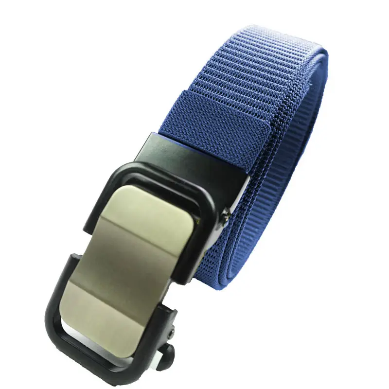 Men's Tactical Brown Nylon Belt with Automatic Buckle - Image 5