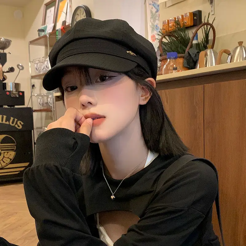 Women's Brown Waffle Cap with Brand Logo - Image 15