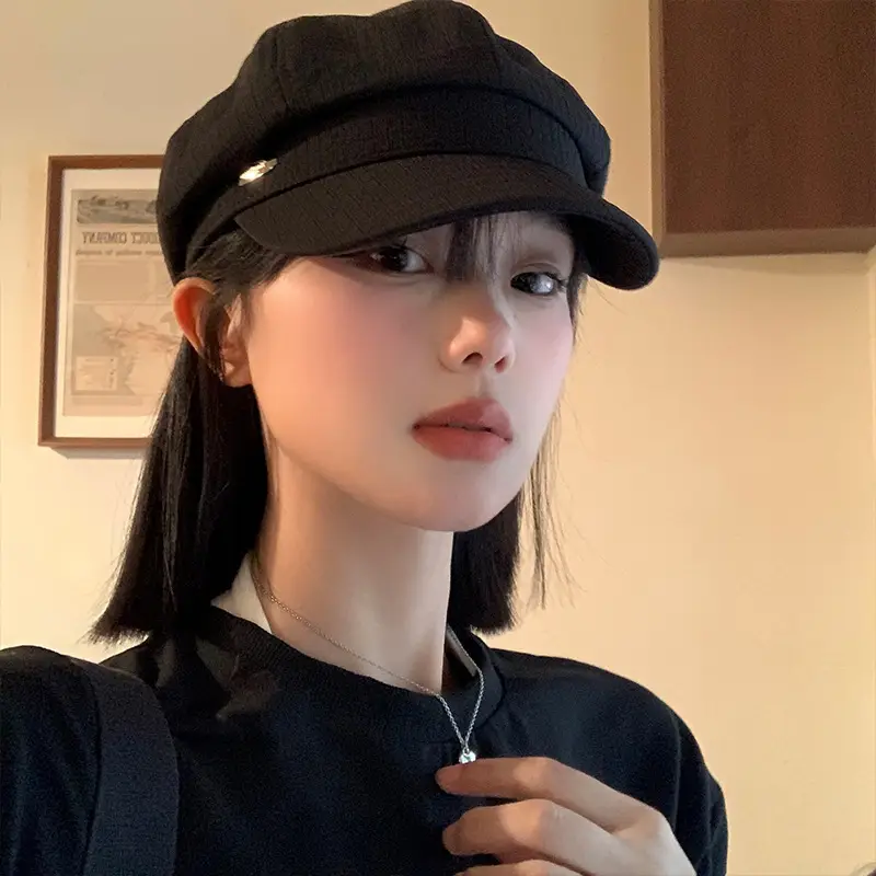 Women's Brown Waffle Cap with Brand Logo - Image 16