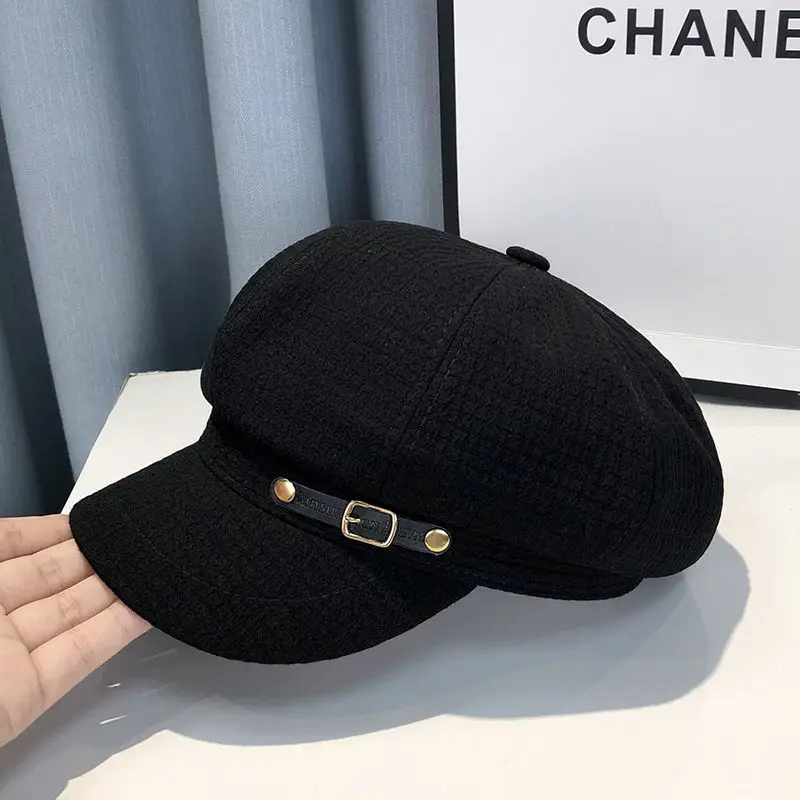 Women's Brown Waffle Cap with Brand Logo - Image 5