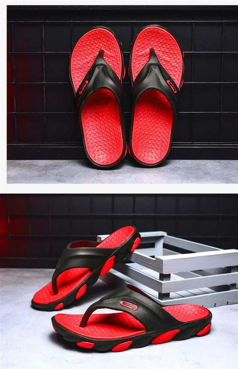 Men's Blue Orange Beach Flip-Flops 2024 — feature 12