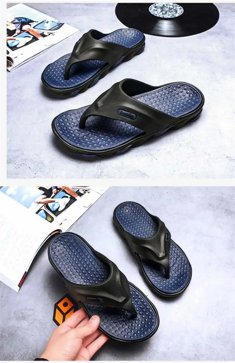 Men's Blue Orange Beach Flip-Flops 2024 — feature 22