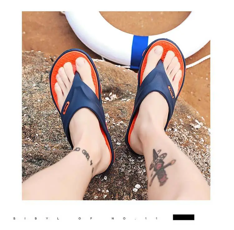 Men's Blue Orange Beach Flip-Flops 2024 — feature 26