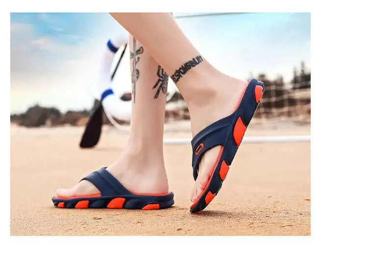 Men's Blue Orange Beach Flip-Flops 2024 — feature 29