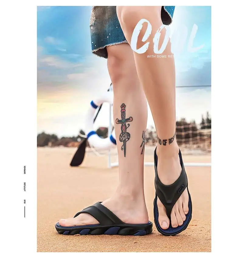 Men's Blue Orange Beach Flip-Flops 2024 — feature 36