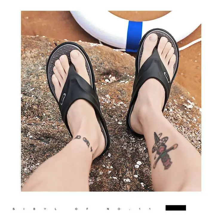 Men's Blue Orange Beach Flip-Flops 2024 — feature 42