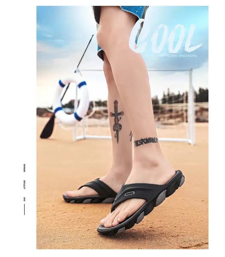 Men's Blue Orange Beach Flip-Flops 2024 — feature 44