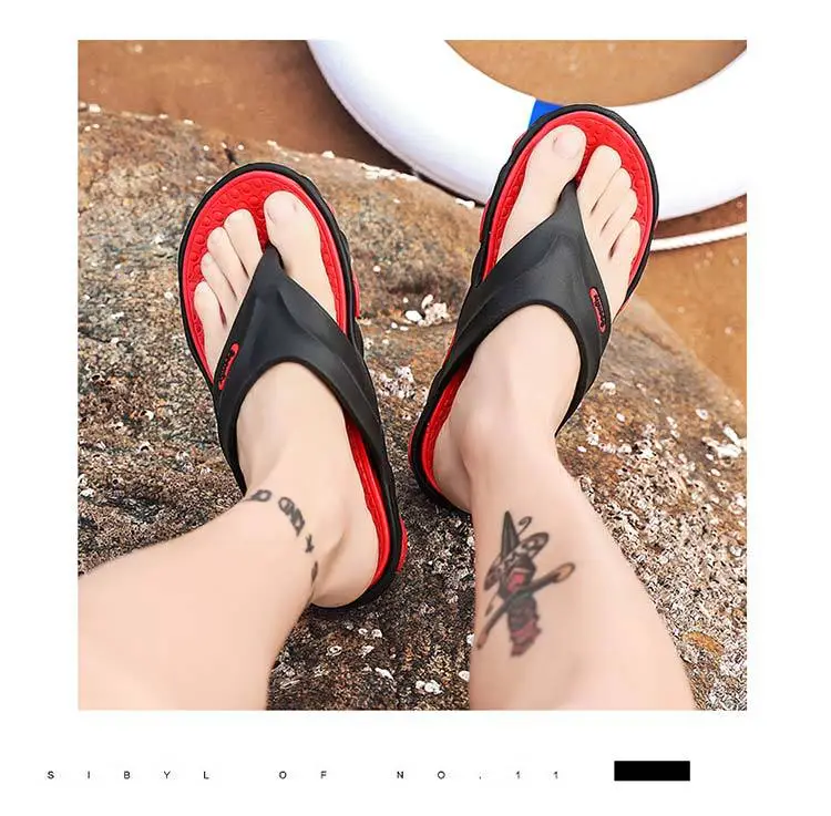 Men's Blue Orange Beach Flip-Flops 2024 — feature 50