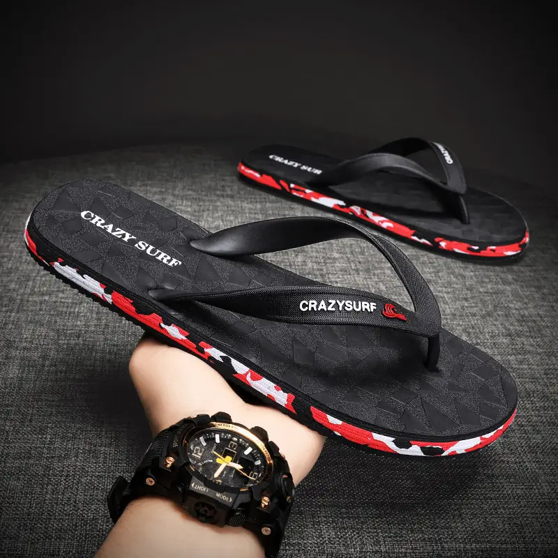 Men's Blue Orange Beach Flip-Flops 2024