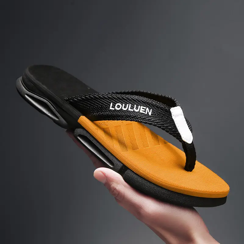 Men's Blue Orange Beach Flip-Flops 2024