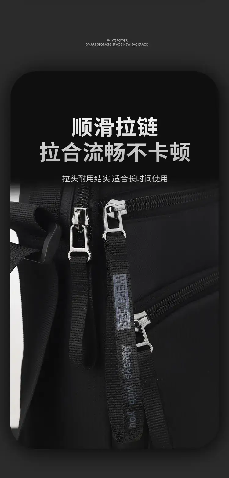 Men's Black Blue Crossbody Backpack with Adjustable Strap — feature 14