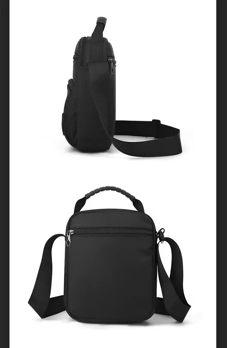 Men's Black Blue Crossbody Backpack with Adjustable Strap — feature 26