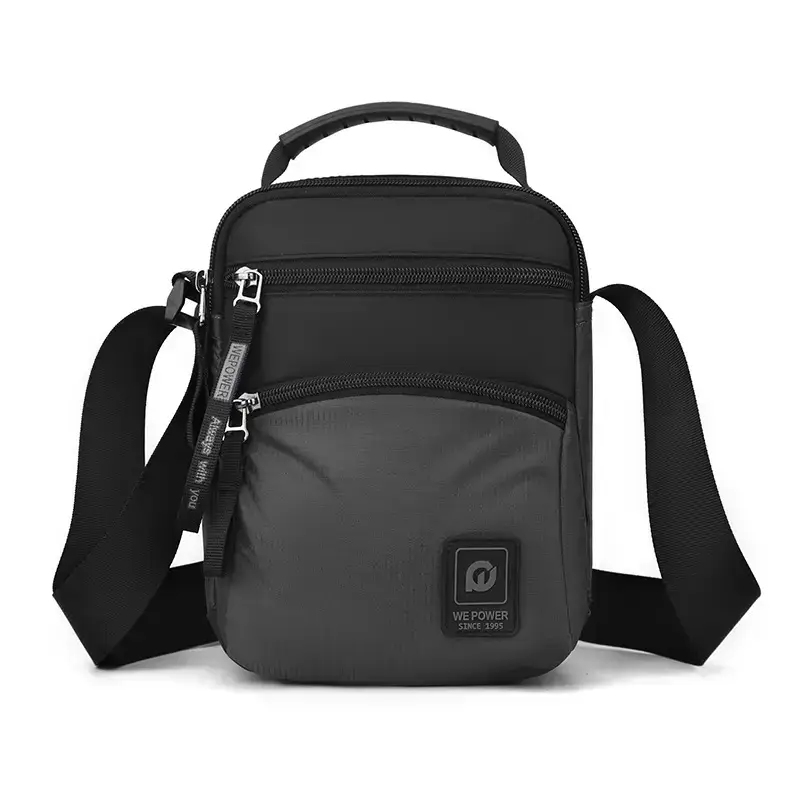 Men's Black Blue Crossbody Backpack with Adjustable Strap - Image 2