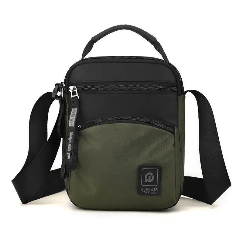 Men's Black Blue Crossbody Backpack with Adjustable Strap - Image 4