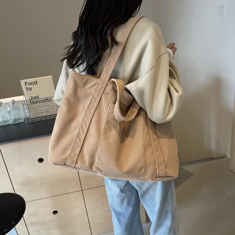 2025 Literary Shoulder Bag Ruiying Women's Large Capacity tote - Image 7