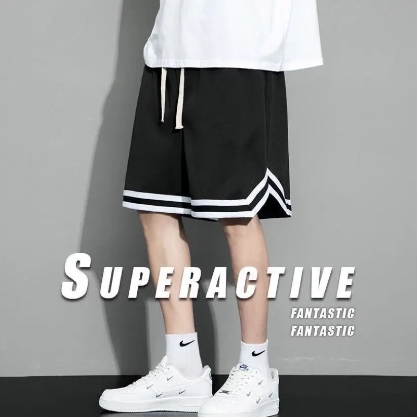Men Ice Silk Mesh Shorts Basketball Training Plus Size - Image 5