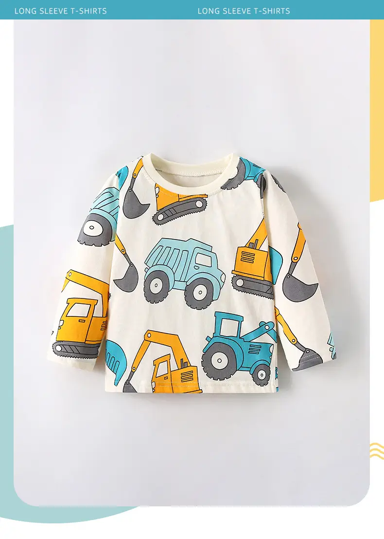 Malwee Boys Cotton T-Shirt Blue Tractor Print — feature 2