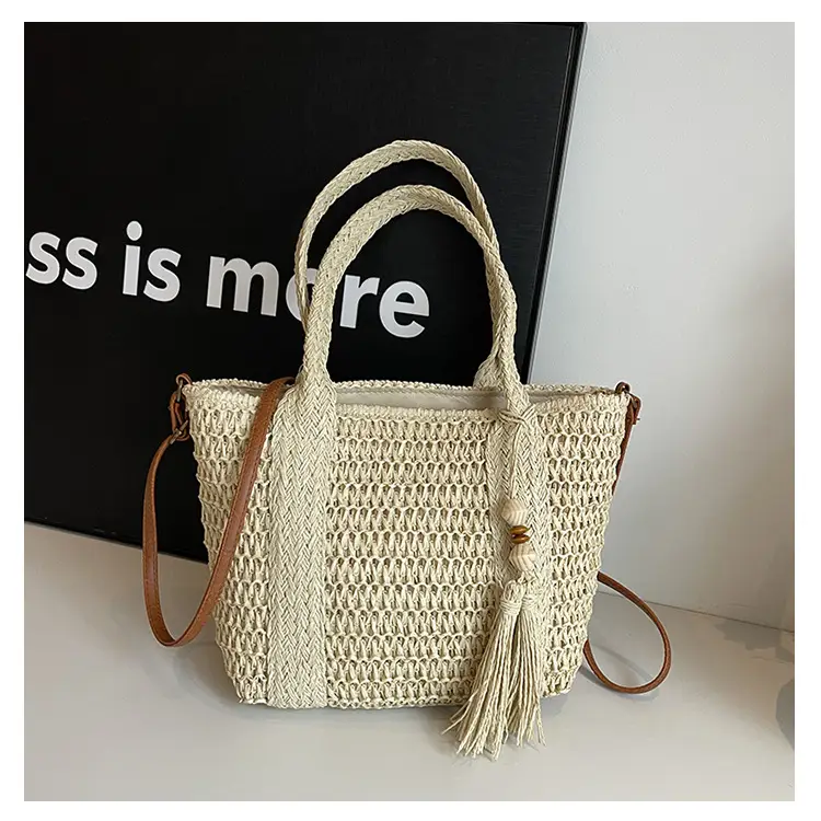 Women Straw Tote Bag Large Capacity Summer Beach Commuting — feature 13