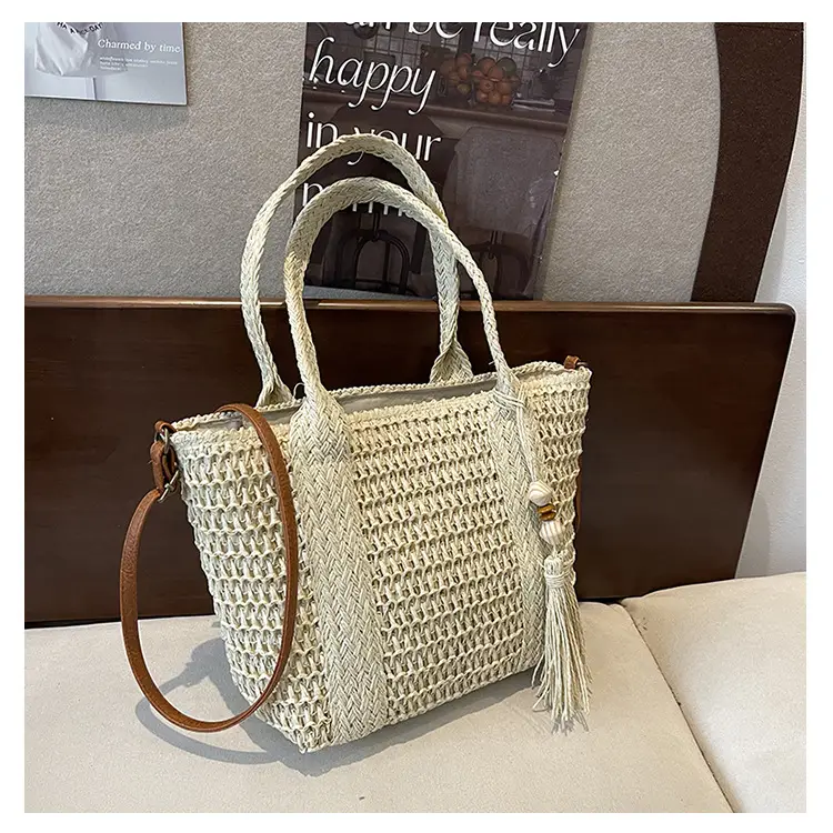 Women Straw Tote Bag Large Capacity Summer Beach Commuting — feature 15